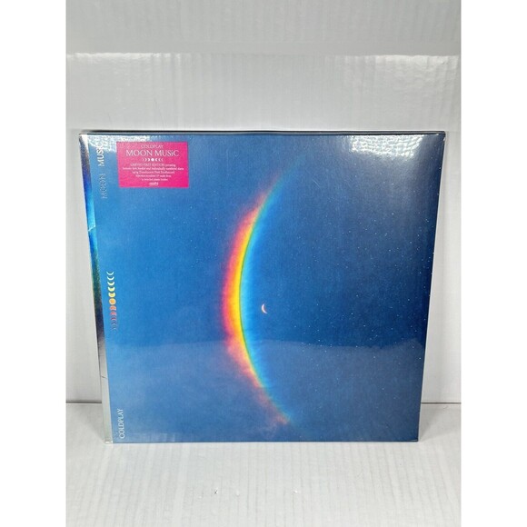 Coldplay Moon Music LP Ecorecord w/SIGNED Art Card BRAND NEW - Picture 1 of 3
